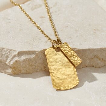 Textured Personalised Dog Tag Necklace, 4 of 8