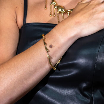 Designer Eternal Drop Bracelet In 18ct Gold Vermeil, 2 of 5