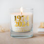 50th Golden Wedding Anniversary Personalised Candle, thumbnail 4 of 4