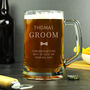 Groom Gifts Personalised Engraved Pint Tankard For Best Man, thumbnail 3 of 11