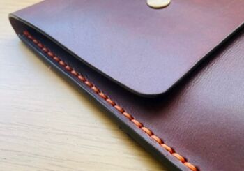 Personalised Spanish Brown Leather A4 Documents Holder, 3 of 10