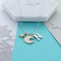 Star And Moon Personalised Charm Necklace, thumbnail 1 of 2