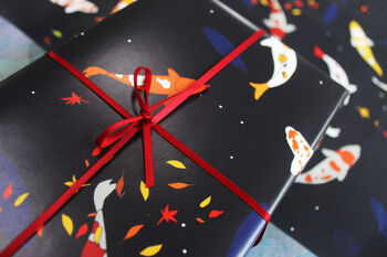 Koi Carp Illustrated Wrapping Paper, 3 of 3