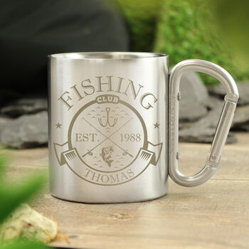 Personalised 'Fishing Club' Stainless Steel Mug, 3 of 8