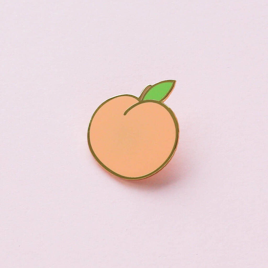 Peach Enamel Pin Badge By Old English Company
