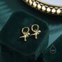 T Rex Dinosaur Dangle Hoop Earrings, thumbnail 5 of 10