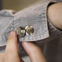 Wedding Initials And Heart Gunmetal Button Covers, thumbnail 2 of 3