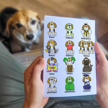 Beagle Puns Greetings Card, 2 of 3