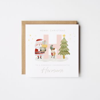 Niece Christmas Card / Santa And Elf *Fully Personalised, 3 of 3