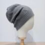 Unisex Pure Cashmere Textured Beanie, thumbnail 7 of 9