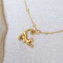 Gold Plated Sterling Silver Cat Necklace, thumbnail 6 of 8