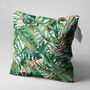 Tropical Leaves Cushion Cover Green And Orange, thumbnail 3 of 7