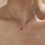 Sterling Silver Alexandrite Purple Blue Cz Bubble Pendant Necklace, thumbnail 2 of 12