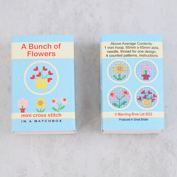 Bunch Of Flowers Mini Cross Stitch Kit, 5 of 8