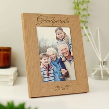 Grandparents Gifts Personalised Wooden Photo Frame, 2 of 4