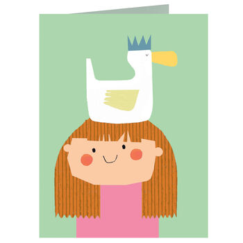 Mini Girl And Duck Card, 2 of 5