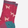 Women's Bamboo Socks Golden Retriever Rudolph Reindeer, thumbnail 3 of 5