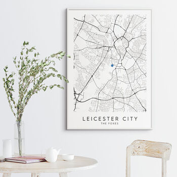 Leicester City Poster Filbert Street Football Map Print, 3 of 4