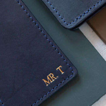 Personalised Leather Passport Cover And Luggage Label, 7 of 12