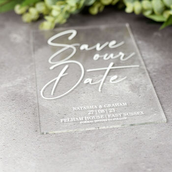 Personalised Printed Wedding Save The Date, 6 of 8