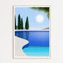 Morning Swim Swimming Pool Art Print, thumbnail 2 of 5