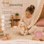 Personalised Embroidered Bunny Soft Toy Baby Gift, thumbnail 13 of 13