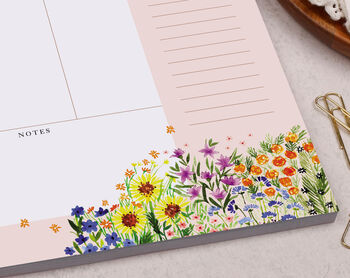 Floral Weekly Desk Planner Pad, 3 of 4