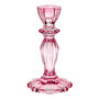 Pink Glass Candlestick Holder, thumbnail 1 of 4