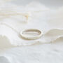Star Engraved Ring Band In Solid White Gold, thumbnail 4 of 9