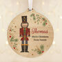 Personalised Christmas Nutcracker Wooden Bauble, thumbnail 3 of 5