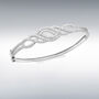 Sterling Silver Cz Swirl Loop Bangle, thumbnail 1 of 3