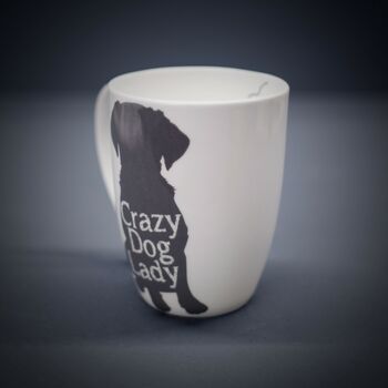 Crazy Dog Lady Bone China Mug Free Personalisation, 4 of 4