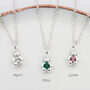 Personalised Sterling Silver Birthstone Teddy Necklace, thumbnail 5 of 9