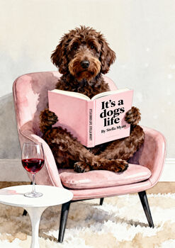 Your Own Dog Reading Book, 'How To Train A Human' Print, Customise Colours And Book Title, 4 of 12