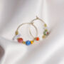 Libby Colourful Beaded And Gemstone Hoop Earrings, thumbnail 1 of 3