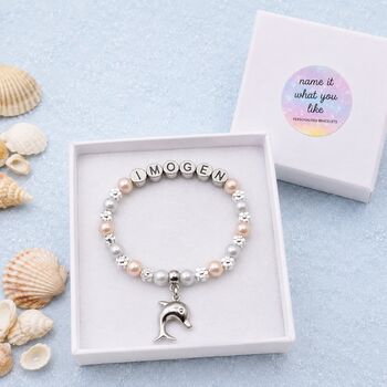 Personalised Mermaid Bracelet Birthday Gift For Girls, 5 of 12