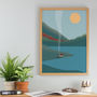 Fishing Lodge In The Mountains Art Print, thumbnail 1 of 3
