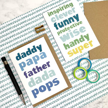 Fathers Day 'Words' Card, 4 of 5