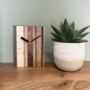 Striped Wood Clock For Wall Or Free Standing, thumbnail 2 of 7