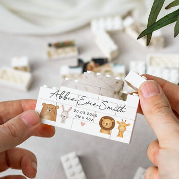 Personalised New Baby Photo Building Block Keepsake, 9 of 9
