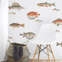 Vintage Fish Illustration Wall Stickers, thumbnail 3 of 6