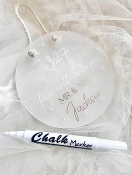 Personalised Hanging Wedding Countdown, 3 of 5