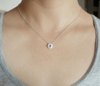 Raw Diamond Daisy Necklace In Sterling Silver, 4 of 4