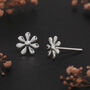 Sterling Silver Daisy Stud Earrings, thumbnail 4 of 10