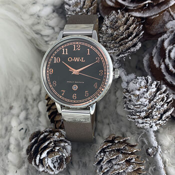 Ladies Personalised Leather Strap Watch Free Engraving, 3 of 11