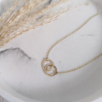Personalised Gold Interlocking Rings Necklace, 10 of 12