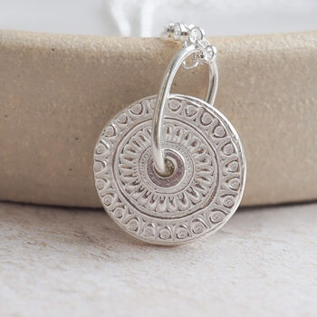 Sterling Silver Talisman Spinner Pendant, 3 of 5