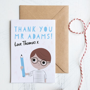 Personalised Teacher Thank You Card, 7 of 8