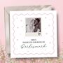 Bridesmaid Thank You Photo Card, Pink Wedding Thank You Card, thumbnail 1 of 2
