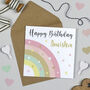 Over The Rainbow Birthday Card Pink, thumbnail 2 of 5